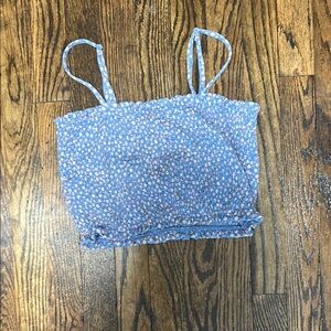 Floral Blue Tank Top